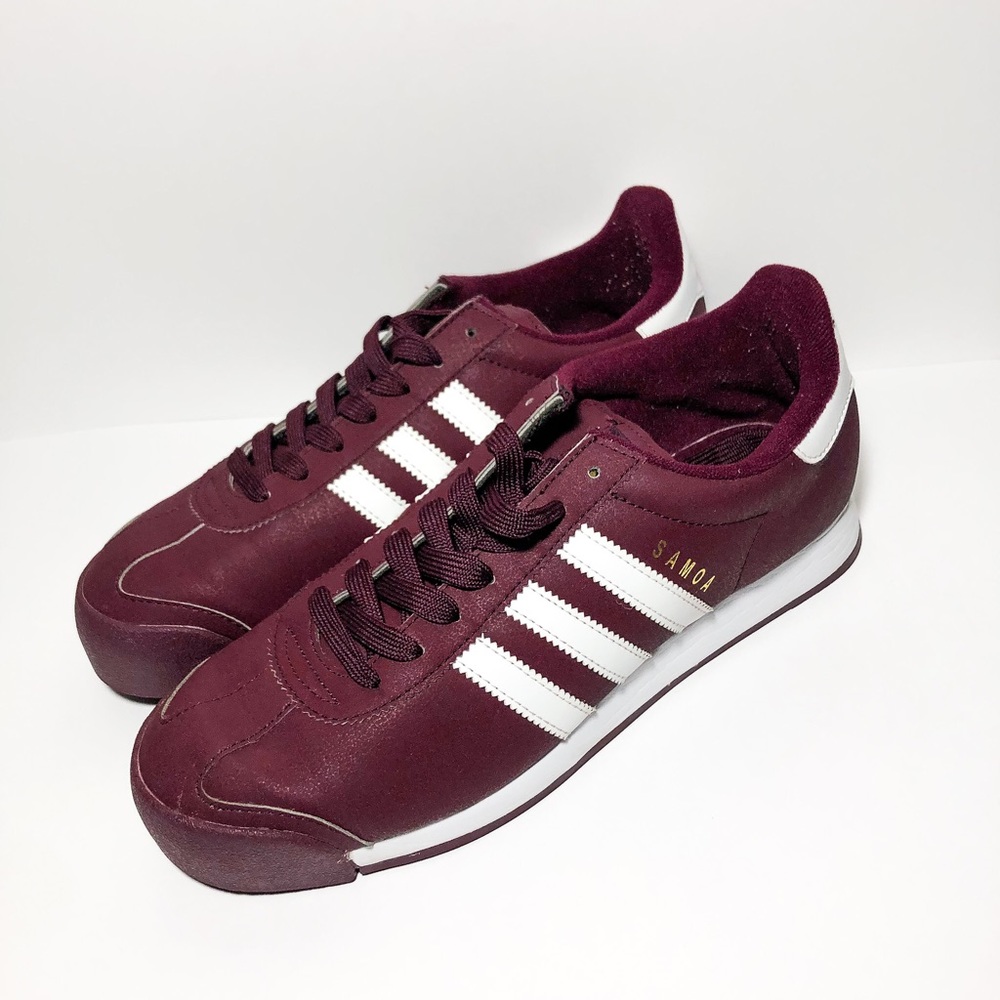 Adidas burgundy Samoa shoes